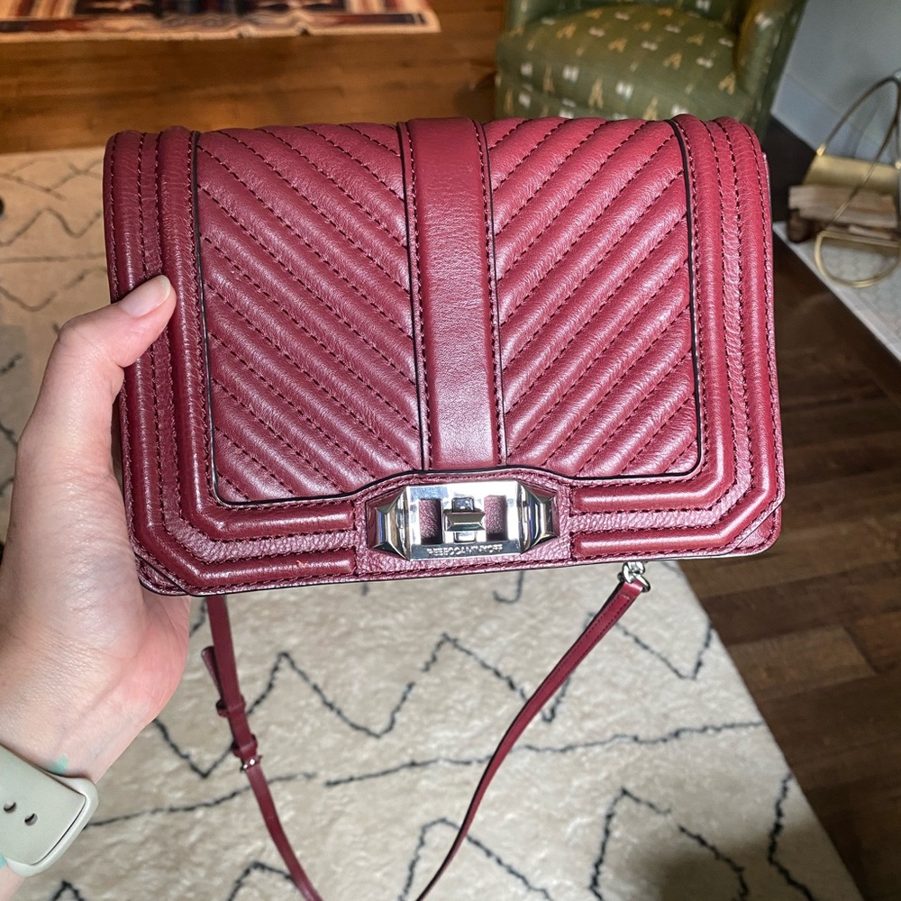 Rebecca Minkoff Quilted Small Love Crossbody 🍒